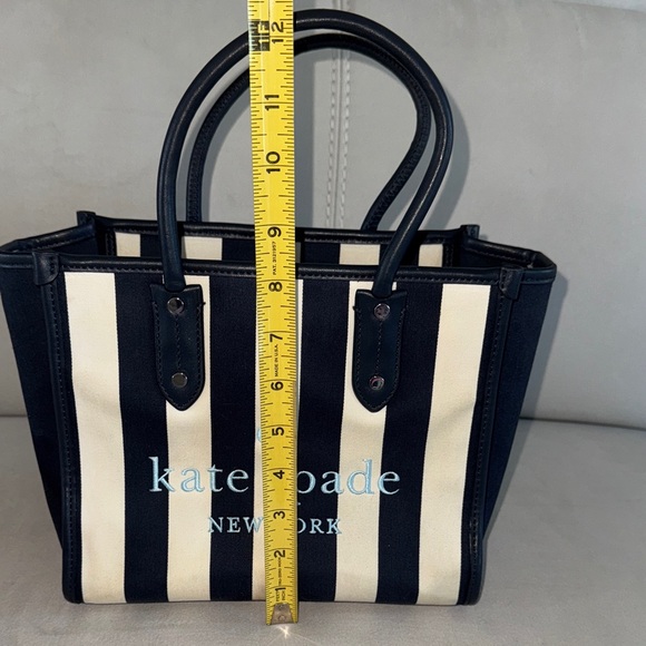 Kate Spade Ella Navy and Cream Striped Small Tote Bag - Picture 6 of 7